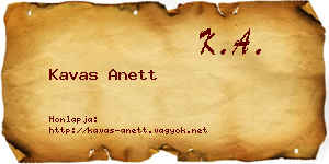 Kavas Anett névjegykártya